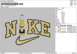 Nike Bottle Yellow Embroidery File 6 sizes