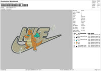 Nike Dragonite 24 Embroidery File 6 sizes