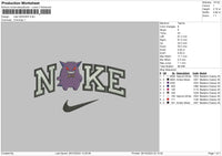 Nike Gengar Embroidery File 6 sizes