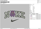 Nike Gengar Embroidery File 6 sizes