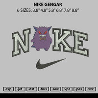 Nike Gengar Embroidery File 6 sizes