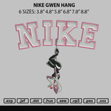 Nike Gwen Hang Embroidery File 6 sizes