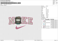 Nike HK Music no face Embroidery File 6 size