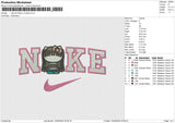 Nike HK Music no face Embroidery File 6 size