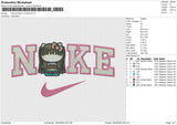 Nike HK Music no face Embroidery File 6 size