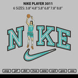 Nike Player 3011 Embroidery File 6 sizes