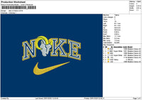 Nike Goat 02 Embroidery File 6 sizes