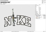 Nike M4A4 Embroidery File 6 size