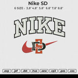 Nike SD Embroidery File 6 size