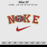 Nike SF Embroidery File 6 size