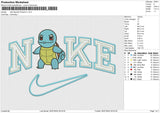 Nike Squirtle Pokemon Embroidery File 6 size