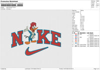 Nike WOODY Embroidery File 6 size