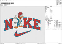 Nike WOODY Embroidery File 6 size