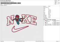 Nike Spiderman Cibby n Nike Spidey Gwen Bundle Embroidery File 6 size