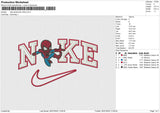 Nike Spiderman Cibby n Nike Spidey Gwen Bundle Embroidery File 6 size