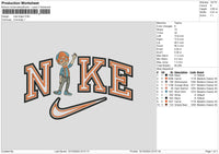 Nike Boy 1024 Embroidery File 6 sizes