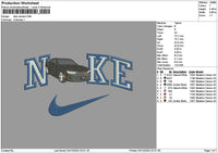 Nike Car Black 02 Embroidery File 6 sizes