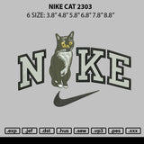 Nike Cat 2303 Embroidery File 6 sizes