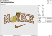 Nike Character Embroidery File 6 size