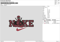 Nike deadpool man Embroidery