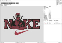 Nike deadpool man Embroidery