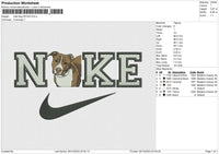 Nike dog 051223 Embroidery File 6 size