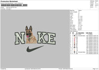 Nikedog 2307 Embroidery File 6 size
