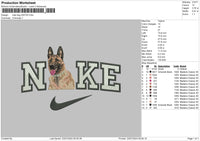 Nikedog 2307 Embroidery File 6 size