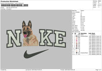 Nikedog 2307 Embroidery File 6 size