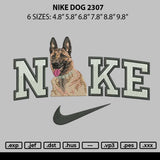 Nikedog 2307 Embroidery File 6 size
