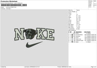 Nike Dog 2709 Embroidery File 6 sizes