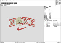 Nike Dog 3101 Embroidery File 6 sizes
