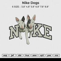 Nike Dogs Embroidery File 6 size