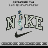 Nike Baseball 0504 Embroidery File 6 sizes