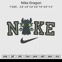 Nike Dragon Embroidery