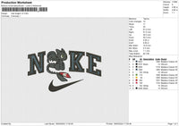 Nike dragon v2 Embroidery File 4 size