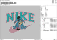 Nike Eeyore 2024 Embroidery File 6 sizes