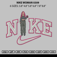 Nike Woman 0309 Embroidery File 6 sizes