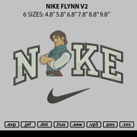 Nike Flynn V2 Embroidery File 6 size