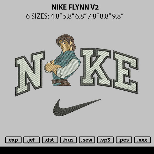 Nike Flynn V2 Embroidery File 6 size