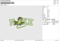 Nike Frog v1 Embroidery File 6 size