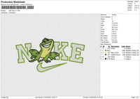 Nike Frog v1 Embroidery File 6 size