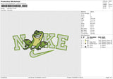 Nike Frog v1 Embroidery File 6 size