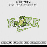 Nike Frog v1 Embroidery File 6 size