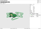 Nike Frog v2 Embroidery File 6 size