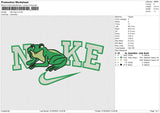 Nike Frog v2 Embroidery File 6 size