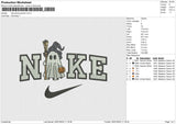 Nike Ghost Pumkin Embroidery File 6 size