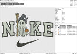 Nike Ghost Pumkin Embroidery File 6 size