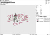 Nike harry style Embroidery File 6 size