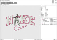 Nike harry style Embroidery File 6 size